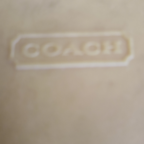 New. Coach taupe  Fabric, Flip Flop/Thong Leather ,wedge slides - Picture 3 of 5